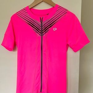 Pearl Izumi NEW Women’s full zip cycling spin biking jersey in hot pink